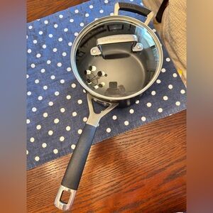 Le Creuset Black Saucepan with Glass Lid